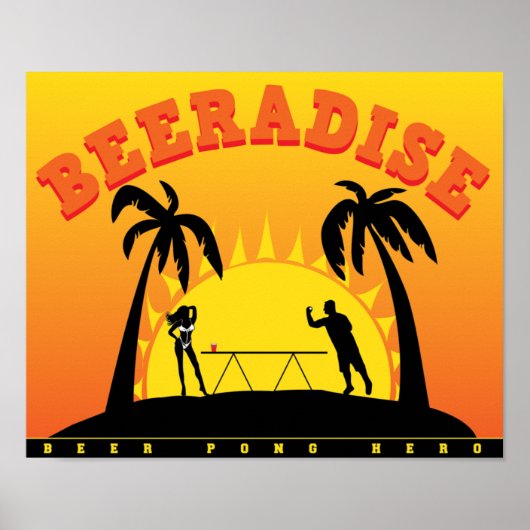 Poster de la bière Beer Pong (Devant)