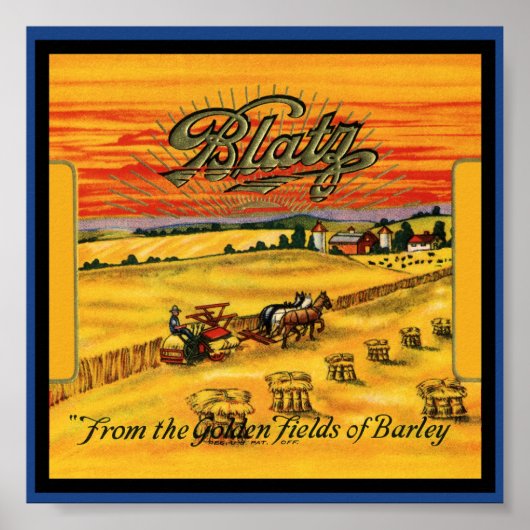 Poster de la bière de Blatz (Devant)