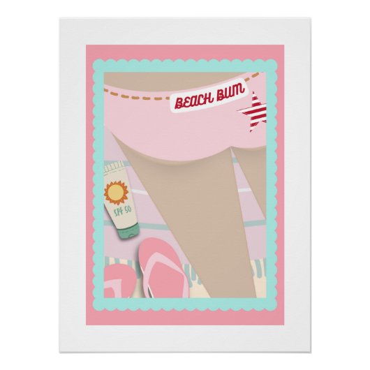 Poster de la bordure de plage 1 (Devant)