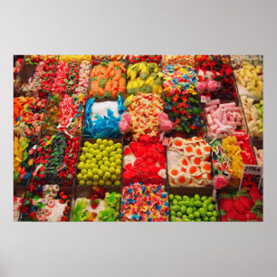 Poster de la boutique de bonbons colorés