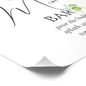 Poster de la branche d'olivier Baby shower Mimosa (Coin)