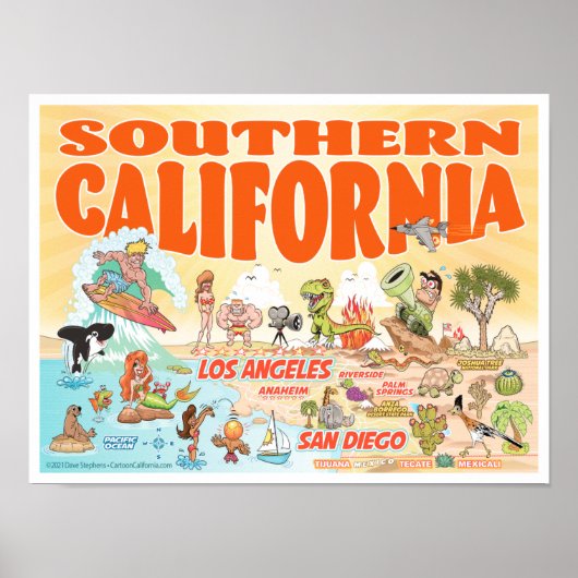 Poster de la Californie du Sud (Devant)