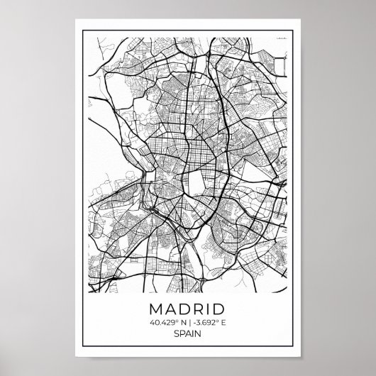 Poster de la Carte Blanche de Madrid - Madrid Mur  (Devant)