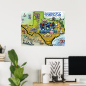 Poster de la carte Burnet TEXAS (Bureau à domicile)