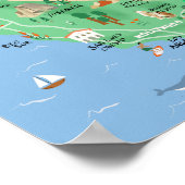 Poster de la carte californienne (Coin)