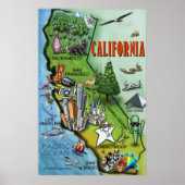 Poster de la carte californienne (Devant)