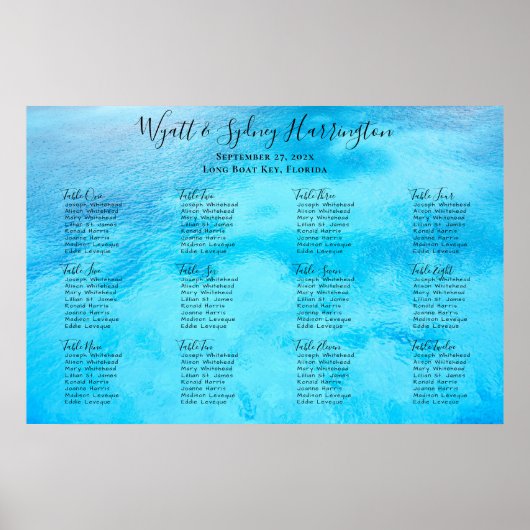 Poster de la carte d'Arrière - plan d'eau bleue (Devant)