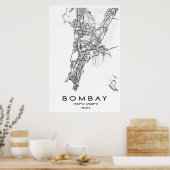 Poster de la carte de Bombay/Mumbai | Maharashtra| (Cuisine)