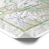 Poster de la carte de Denali (Alaska) (Coin)