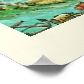 Poster de la carte de Floride Retro (Coin)