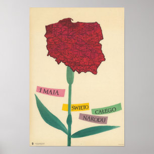 Poster de la carte de la fête du travail vintage e