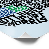 Poster de la carte de la typographie de Bronx New  (Coin)