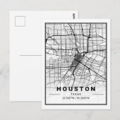Poster de la carte de la ville de Houston Texas US (Devant / Derrière)