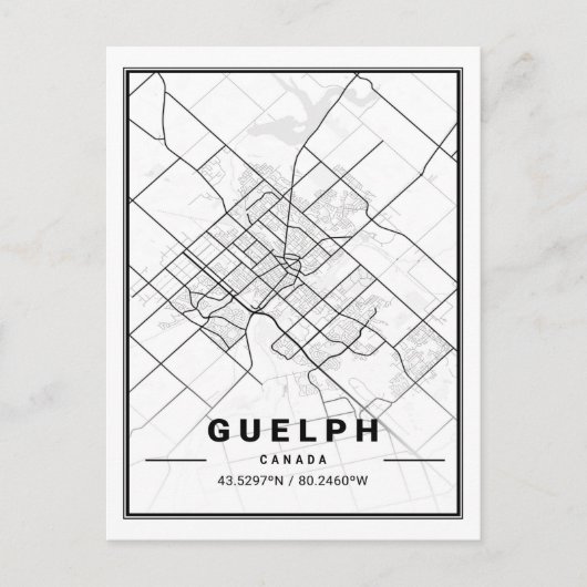 Poster de la carte de la ville de voyage de Guelph (Devant)