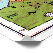 Poster de la carte de l'Europe de Bacon (Coin)