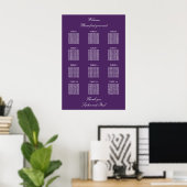 Poster de la carte de Mariage de 12 tables (Bureau à domicile)