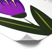 Poster de la carte de Mariage floral (Coin)