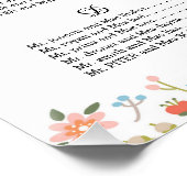 Poster de la carte de Mariage floral (Coin)