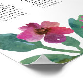 Poster de la carte de Mariage floral romantique (Coin)