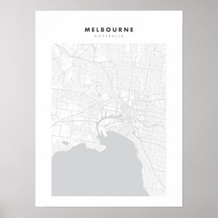 Poster de la carte de Melbourne White City