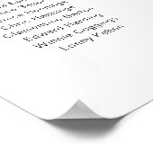 Poster de la carte de siège bleu Hydrangea 16 (Coin)