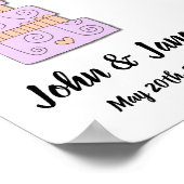 Poster de la carte de siège - Conception de gâteau (Coin)