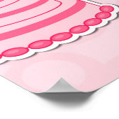 Poster de la carte de siège - Conception de gâteau (Coin)