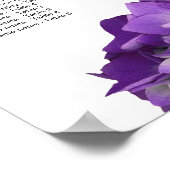 Poster de la carte de siège de l'Hydrangée violett (Coin)