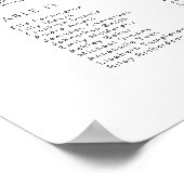 Poster de la carte de siège de Mariage de Boho Neu (Coin)