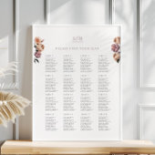 Poster de la carte de siège de Mariage de Boho Neu