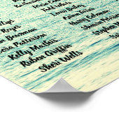 Poster de la carte de siège - Design de mouette (Coin)