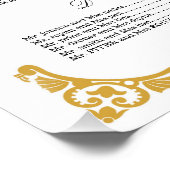 Poster de la carte de siège Mariage d'or (Coin)