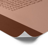 Poster de la carte de siège Mocha Brown Arch 6 (Coin)