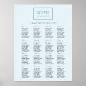 Poster de la carte de siège moderne Light Blue Bar (Devant)