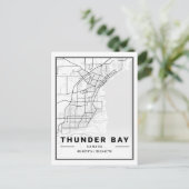 Poster de la carte de Thunder Bay Ontario Canada T (Debout devant)