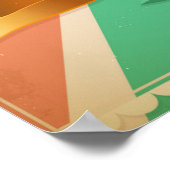 Poster de la carte de vacances Retro Easter Egg Hu (Coin)