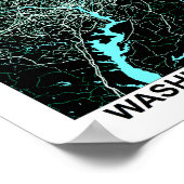 Poster de la carte de Washington City (Coin)