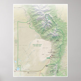 poster de la carte des Great Sand Dunes (Colorado)