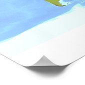 Poster de la carte des régions du monde (Coin)