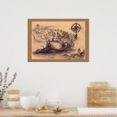 Poster de la carte des terres de l'Imaginaire (Cuisine)