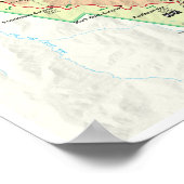 Poster de la carte du canyon de Bryce (Coin)