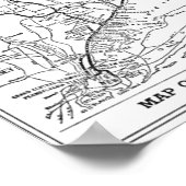 Poster de la carte du chemin de fer New Haven 1956 (Coin)