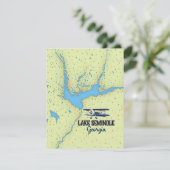 Poster de la carte du lac Seminole Georgia (Debout devant)