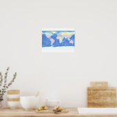Poster de la carte du monde (Cuisine)