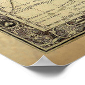 Poster de la carte du monde 1700 AD old (Coin)