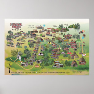 Poster de la carte du musée du village de Har-Ber