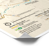 Poster de la carte du Parc national de Zion (Utah) (Coin)