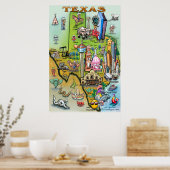 Poster de la carte du Texas Fun (Cuisine)