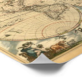 Poster de la carte du très vieux monde latin (Coin)