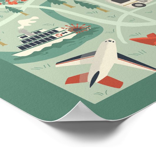 Poster de la carte Fairbanks (Coin)